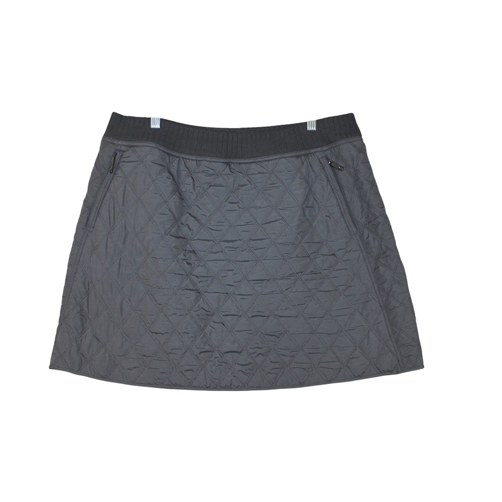 prAna Diva Corpcore Cabincore Warm Black Quilted Fleece Lined Mini Skirt XL